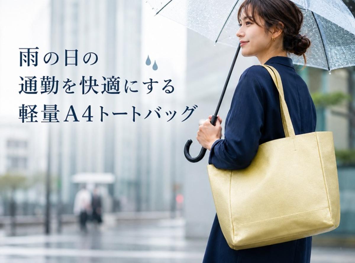 雨の日の通勤を快適にする軽量A4トートバッグ